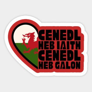 Cenedl Heb Iaith Cenedl Heb Galon Sticker